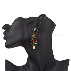 Brass Imitation Austrian Crystal Dangle Stud Earrings&nbsp;EJEW-TA00737