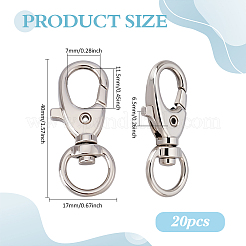 20Pcs Alloy Swivel Clasps&nbsp;FIND-PH0028-30