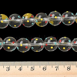 Transparent Glass Enamel Beads Strands&nbsp;LAMP-A001-B01