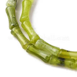 Natural Xiuyan Jade Beads Strands&nbsp;G-L624-G05-12x5mm