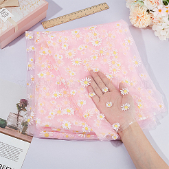 4 Yard Daisy Pattern Nylon Mesh Fabric&nbsp;AJEW-WH0314-459B