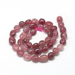 Natural Strawberry Quartz Beads Strands&nbsp;G-R445-8x10-17