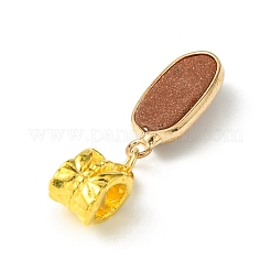 Natural & Synthetic Mixed Gemstone European Dangle Charms&nbsp;PALLOY-JF02387