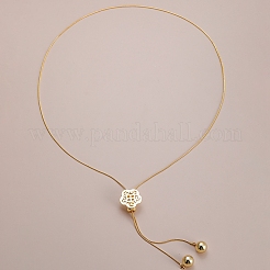 Elegant Hollow Flower Y-Shaped Chain Pendant Lariat Necklaces for Autumn/Winter&nbsp;RX2303-4