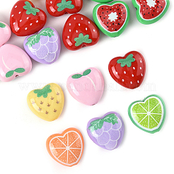 20Pcs 7 Styles Opaque Acrylic Beads&nbsp;MACR-FS0002-22