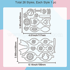 Sports Theme Carbon Steel Cutting Dies Stencils&nbsp;DIY-WH0309-1662