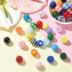 Round Opaque Acrylic Beads Kit&nbsp;OACR-CJC0002-05B
