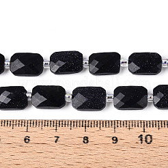 Synthetic Blue Goldstone Beads Strands&nbsp;G-T139-83
