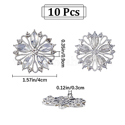10Pcs 3-Hole Alloy Rhinestone Button&nbsp;BUTT-GF0003-55