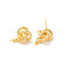 Brass Stud Earrings Findings&nbsp;EJEW-H128-03G