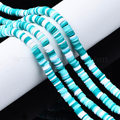 Handmade Polymer Clay Beads Strands&nbsp;CLAY-R089-6mm-085