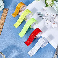 5 Rolls 5 Colors PET & PVC AUMO-mate Car Reflective Strip Sticker&nbsp;AJEW-SP0002-18