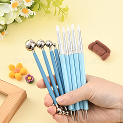 9Pcs 2 Styles Plastic Double Heads Modeling Clay Sculpting Tools Set&nbsp;TOOL-SP0001-09