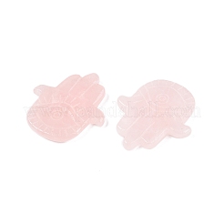 Natural Rose Quartz Hamsa Hand with Eye Figurines&nbsp;DJEW-N003-04I