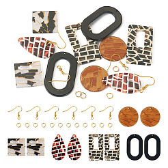 DIY Geometry Acrylic Dangle Earrings Making Kit&nbsp;DIY-TA0009-28