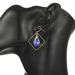 Brass Dangle Stud Earring for Women&nbsp;EJEW-JE07354
