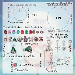 Christmas Theme DIY European Bracelet Necklaces Making Kit&nbsp;DIY-WH0308-346