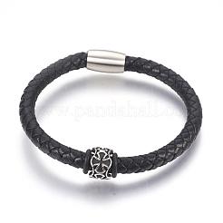 Couple Braided Leather Cord Bracelets Sets&nbsp;BJEW-JB03916