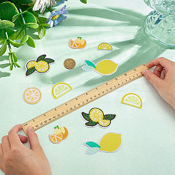24Pcs 6 Styles Lemon Polyester Patches&nbsp;PATC-MA0001-49