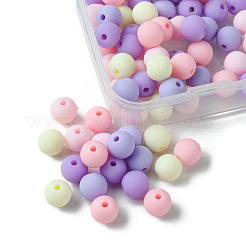 70Pcs Rubberized Style Acrylic Beads&nbsp;MACR-FS0001-71C