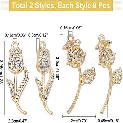 16Pcs 2 Style  Rack Plating Alloy Pendants&nbsp;PALLOY-FH0001-80