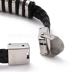 Men's Silicone Cord Braided Cord Bracelet&nbsp;BJEW-M206-01P