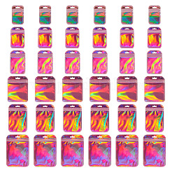 120Pcs 6 Styles Plastic Laser Packaging Yin-yang Resealable Bags&nbsp;OPP-TA0001-06
