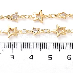 Handmade Glass Star Link Chains&nbsp;KK-F871-58G