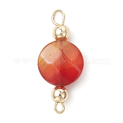 10Pcs 10 Styles Natural & Synthetic Mixed Gemstone Faceted Flat Round Connector Charms&nbsp;PALLOY-JF04153-02