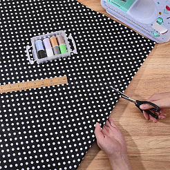 1M Polka Dot Pattern Cotton Fabric&nbsp;DIY-WR0005-59A