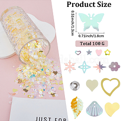 100G Plastic Sequins Beads&nbsp;PVC-CP0001-01A