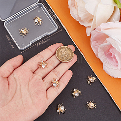 8Pcs Brass Micro Pave Clear Cubic Zirconia Pendants&nbsp;KK-BBC0015-56
