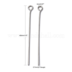 Tarnish Resistant 304 Stainless Steel Eye Pin&nbsp;X-STAS-R045-40mm