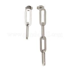 304 Stainless Steel Dangle Stud Earrings for Women&nbsp;EJEW-C096-15P-01