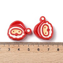 Christmas Decorations Theme Opaque Acrylic Bead with Enamel&nbsp;OACR-Z021-01D