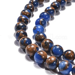 Synthetic Gold Clinquant Stone Beads Strands&nbsp;G-G026-R-8mm-1