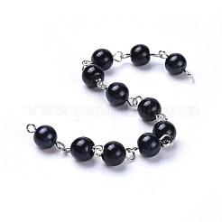 Handmade Dyed Glass Pearl Beaded Chains&nbsp;AJEW-JB00486-05