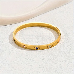 Stainless Steel Pave Rhinestones Hinged Bangles for Women&nbsp;OZ6577