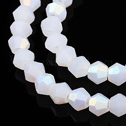 Imitation Jade Bicone Frosted Glass Bead Strands&nbsp;EGLA-A039-J2mm-MB06