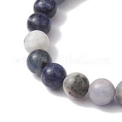 8mm Round Natural Lava Rock & Gemstone & Shell Pearl Beaded Stretch Bracelets for Women Men&nbsp;BJEW-JB10314