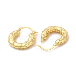 Rack Plating Brass Donut Hoop Earrings for Women&nbsp;EJEW-G342-04G