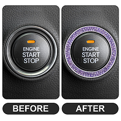 2pcs Self Adhesive Platinum Alloy with Rhinestone Car Stickers&nbsp;DIY-CN0003-70