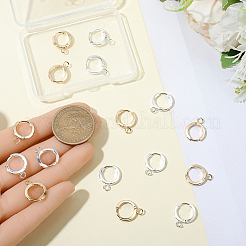 16Pcs 2 Colors 201 Stainless Steel Huggie Hoop Earrings Findings&nbsp;STAS-BBC0008-39A