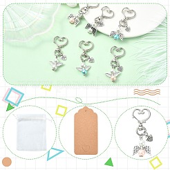 Pearlized Glass Pearl & Alloy Pendant Decorations&nbsp;HJEW-CJ00071
