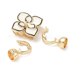 Brass Enamel Fold Over Clasps&nbsp;KK-U059-45G