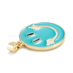 Brass Enamel Pendants&nbsp;KK-M220-02G