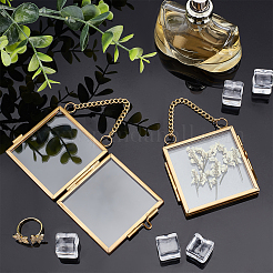 Wall Hanging Brass Double Folding Picture Frames&nbsp;DIY-WH0283-32