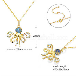 Octopus 925 Sterling Silver Pendant Necklaces&nbsp;JN1001A
