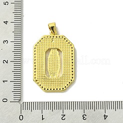 Golden Brass Micro Pave Cubic Zirconia Pendants&nbsp;KK-H472-14G-13