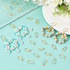 40Pcs Brass Earring Hooks&nbsp;KK-SC0006-53G